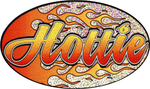 Hottie - Sticker - 6 1/4" x 3 5/8"