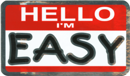 Hello I'm Easy - 4.5" x 6" - Sticker