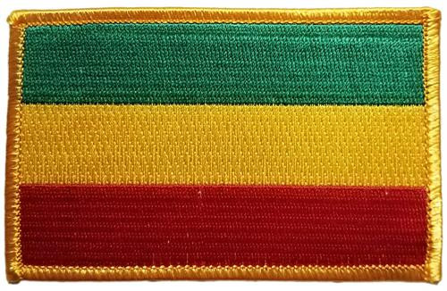 Rasta Flag - Embroidered Sew On Patch 4" X 2 1/2" Image