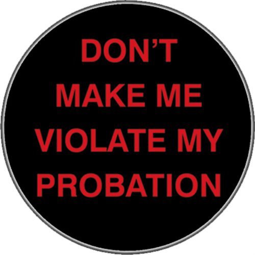Don't Make Me Violate My Probation - Sticker - 2 5/8" Round