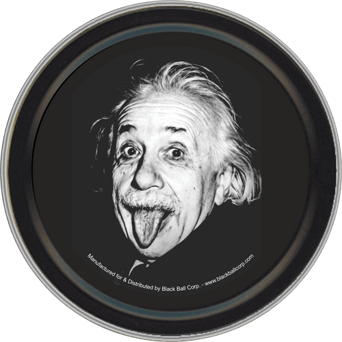 Stash Tins - Einstein Tongue 3.5" Round Storage Container