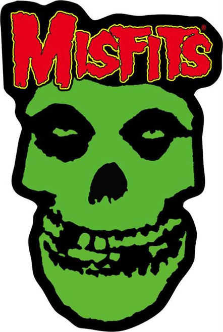 Misfits Green Skull - Embroidered Sew On Patch 2" X 3 1/4"