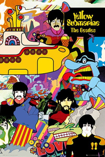 The Beatles Yellow Submarine Collage Poster 24" x 36"