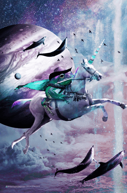 Frog Riding Unicorn by James Booker Mini Poster - 11" x 17" Frog Riding Unicorn by James Booker Mini Poster - 11" x 17"