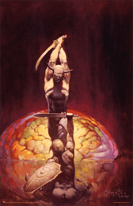 The Brain by Frank Frazetta Art Print Mini Poster- 11" x 17" The Brain by Frank Frazetta Art Print Mini Poster- 11" x 17"