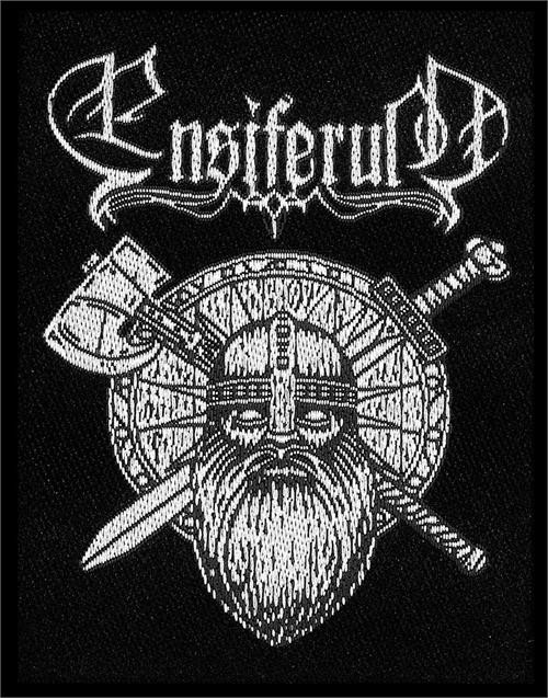 Ensiferum Viking Sword & Axe - Woven Sew On Patch 3" x 3.75" Image