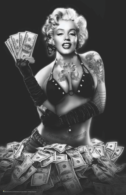 Marilyn Money Shot Mini Poster - 11" x 17"