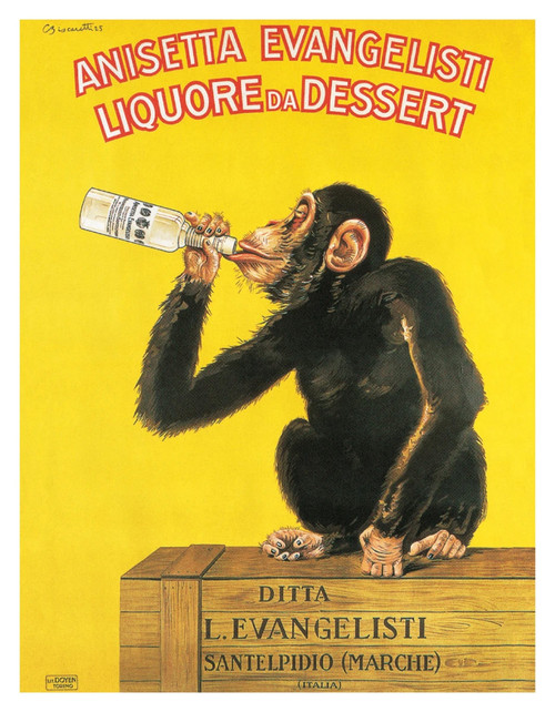 Liquore Da Dessert by Carlo Biscaretti Vintage Advertising Mini Poster - 11" x 14"