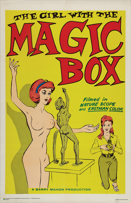 The Girl with the Magic Box -1965 Sexploitation Film Mini Movie Poster 11" x 17"