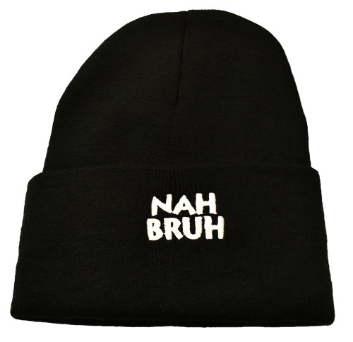 NAH BRUH Embroidered Beanie