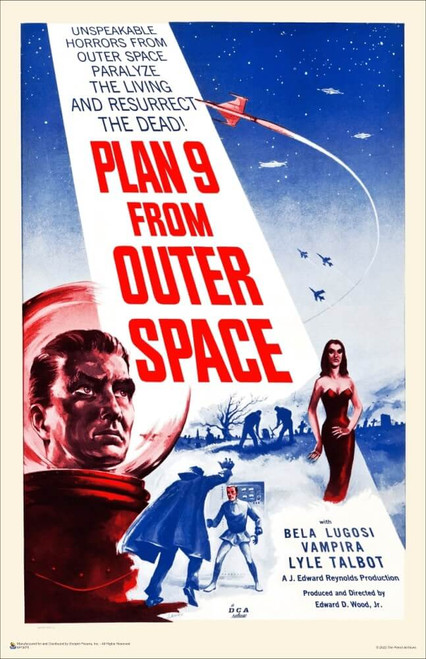 Plan 9 From Outer Space - Vintage Movie Advertisement Mini Poster 11" x 17"