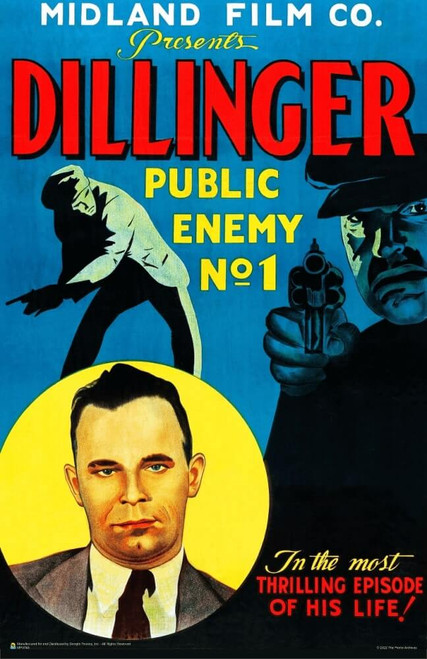 Dillinger Public Enemy #1 Mini Poster 11" x 17" Dillinger Public Enemy #1 Mini Poster 11" x 17"