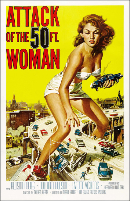 Attack of the 50ft Woman - Vintage Movie Advertisement Mini Poster 11" x 17"