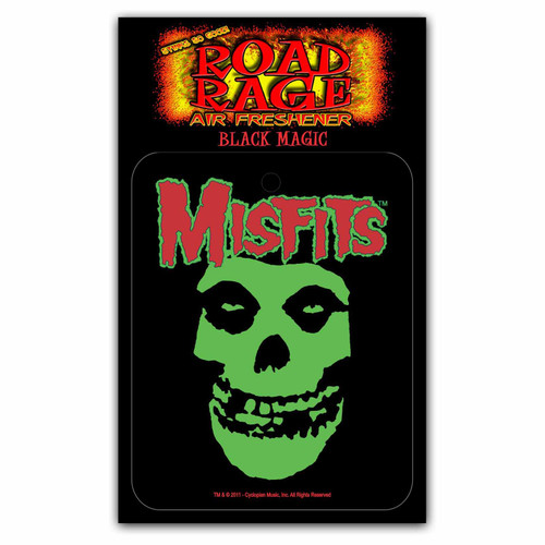 Misfits Green Fiend Skull Road Rage Air Freshener - Black Magic Scent