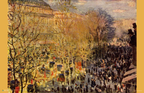 Claude Monet - Boulevard of Capucines in Paris Poster 17" x 11"