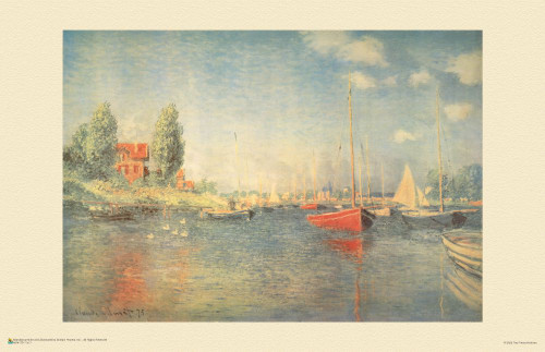 Claude Monet - The Red & White Boats Argenteruil Poster 17" x 11" Claude Monet - The Red & White Boats Argenteruil Poster 17" x 11"