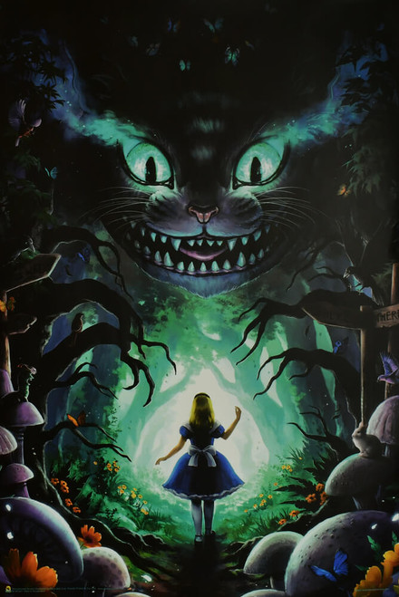 Alice in Wonderland Non-Flocked Blacklight Poster 24" x 36"