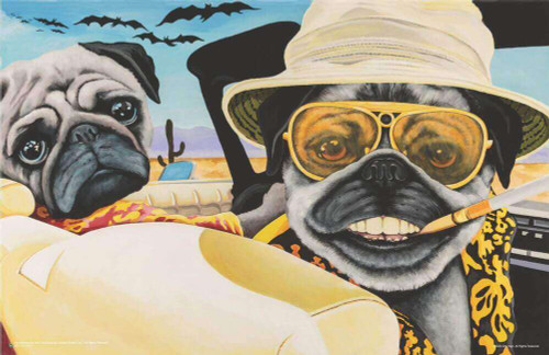 Pugs & Loathing by Dirk Hays  Mini Poster 17" x 11"