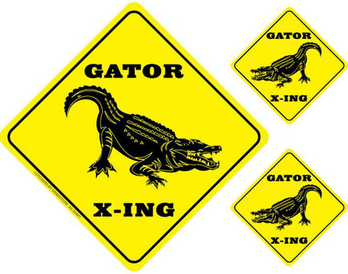 Gator Xing - Crossing Vinyl Stickers