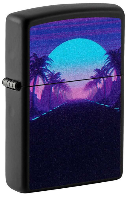 Sunset Blacklight Zippo Lighter