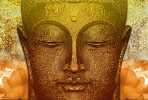 Buddha Gold Poster 36in x 24in Image