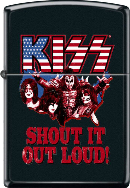 KISS Shout it Out Loud Black Matte Zippo Lighter