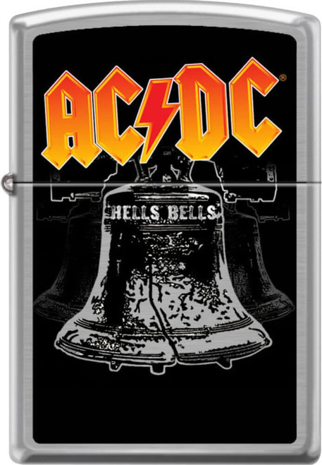 AC/DC Hells Bells Brushed Chrome Zippo Lighter