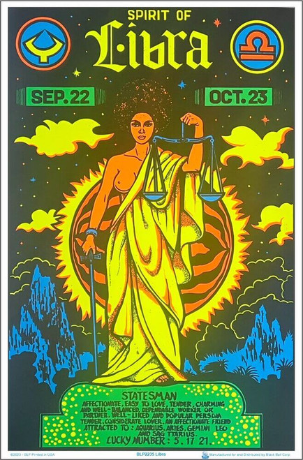 Peace, Love & Happiness Flocked Blacklight Posters