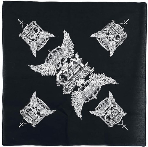 Ozzy Osbourne Skull & Wings Cotton Bandana - 21" x 21"
