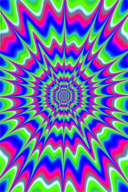 Optical Illusion Non-Flocked Blacklight Posters