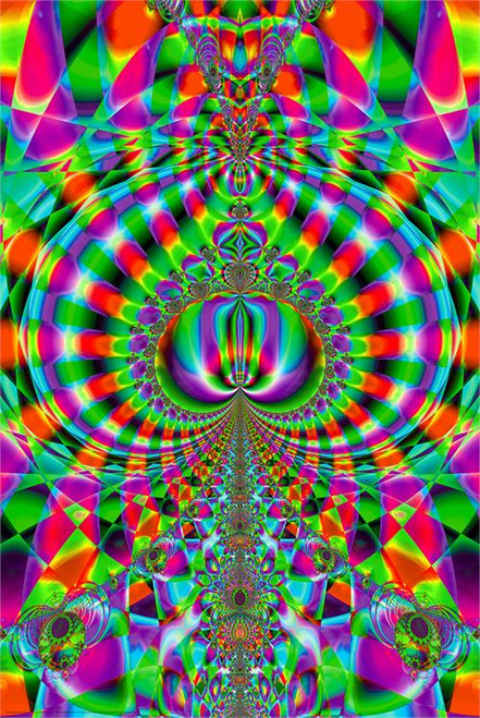 Optical Illusion Non-Flocked Blacklight Posters