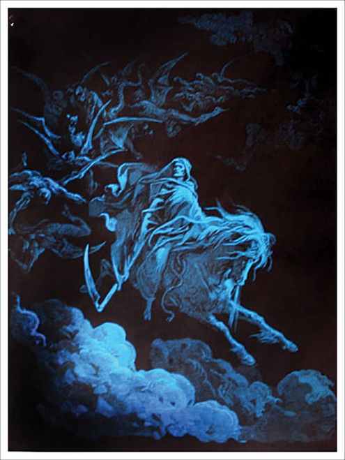 Death Rides A Pale Horse Non-Flocked Blacklight Poster