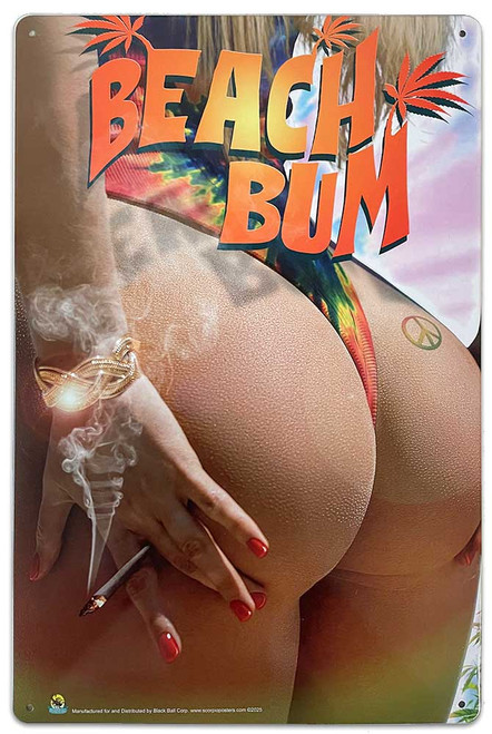 Beach Bum Tin Sign - 20x30cm - 7.87" x 11.81" Beach Bum Tin Sign - 20x30cm - 7.87" x 11.81"