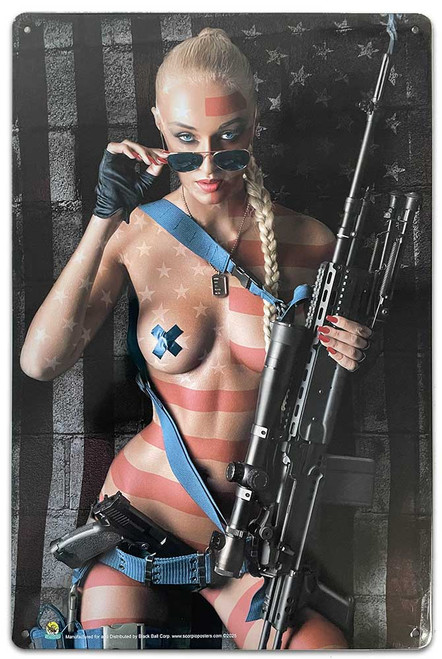 American Guns Tin Sign - 20x30cm - 7.87" x 11.81" American Guns Tin Sign - 20x30cm - 7.87" x 11.81"