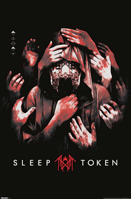 Sleep Token - Grabbing Hands Red Music Poster - 23.375" x 34"