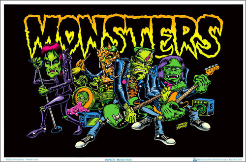 Horror, Scary, & Skulls Flocked Blacklight Posters