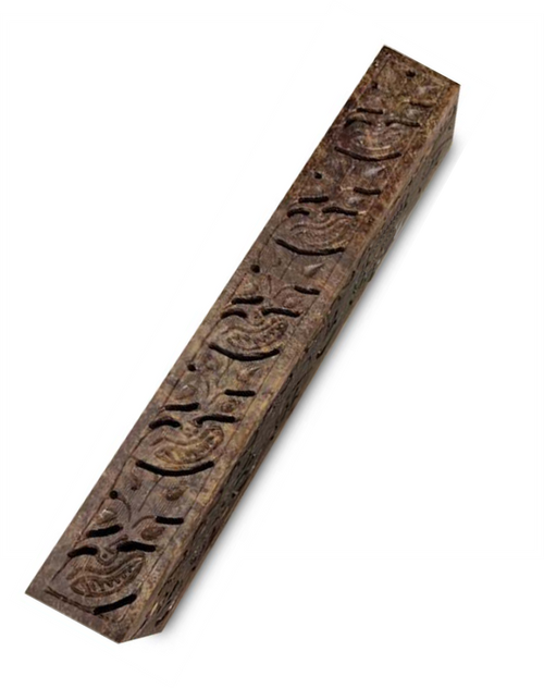 Soapstone Incense Box Dark Brown Natural - Size - 1.5" x 1.5" x 10"