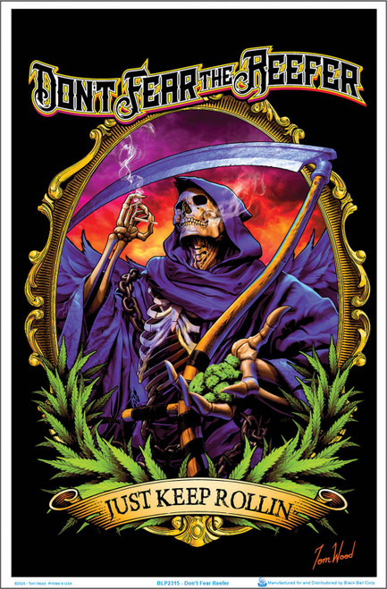 Horror, Scary, & Skulls Flocked Blacklight Posters