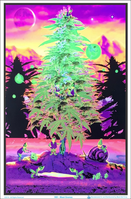 Weed Gnomes Blacklight Poster Image