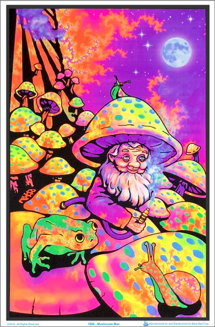 Mushroom Man Blacklight Poster Image