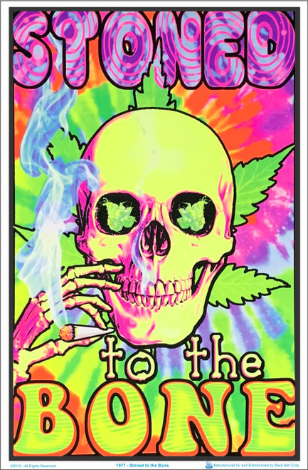 Stoned To The Bone Blacklight Poster Image