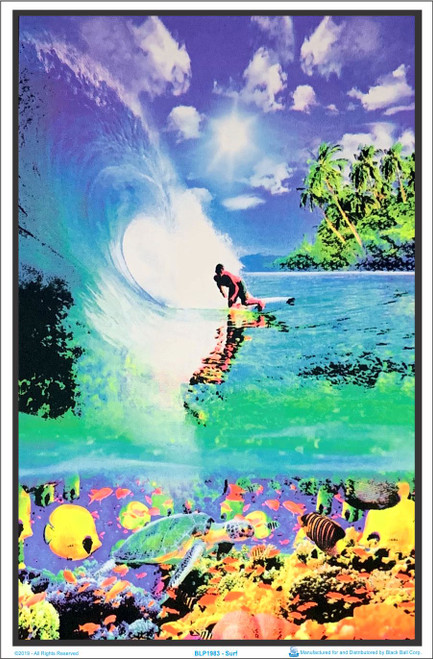 Surf Reef Blacklight Poster Image