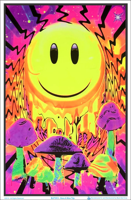 Have A Nice Trip Blacklight Poster Image