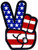 Peace Fingers - 4.5" x 6" - Sticker