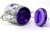 Airtight Glass Stash Jar 5 Oz - Metallic Purple Leaf Galaxy Design