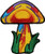 Mushroom Embroidered Sew On Patch - 2" X 2 1/4" Image