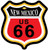 US Route 66 New Mexico Shield - Postcard Sized Vinyl Sticker 4" x 3.75"