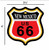 US Route 66 New Mexico Shield - Postcard Sized Vinyl Sticker 4" x 3.75"