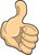 Thumbs Up - Postcard Sized Vinyl Sticker 5.75" x 4"