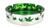 Metallic Silver With Green Marijuana Leaves Novelty Glass Ashtray - 4.25" Diameter